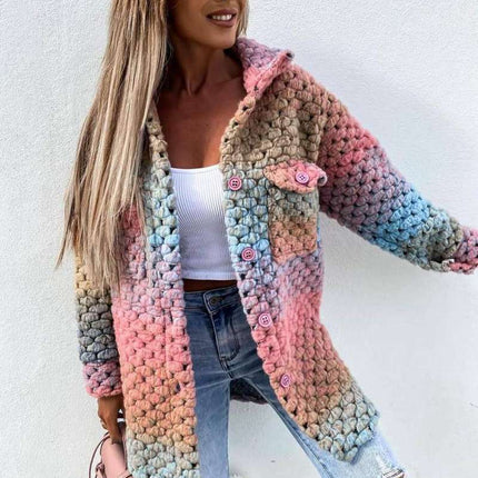 New Product Fashion Print Ladies Woolen Coat