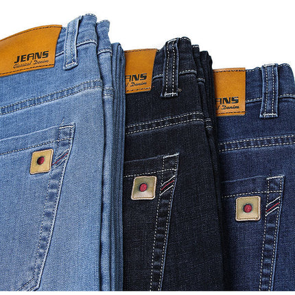 Men'S Straight Loose Elastic Slim Fit Business Casual Korean Style Trendy Plus Size Pants Men