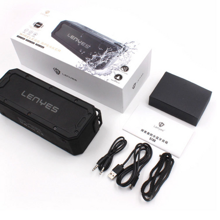 Cold lion (Lenyes) Bluetooth speaker black 360 degree surround waterproof shatter-resistant wireless speaker / stereo