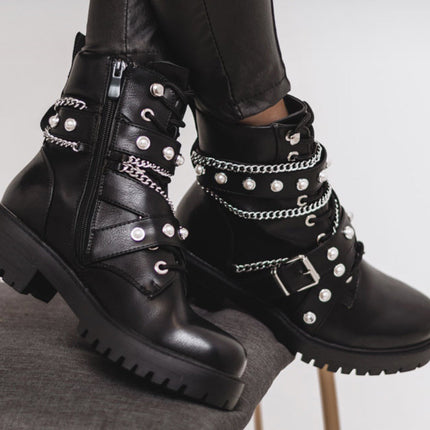 Women's British style all-match motorcycle boots