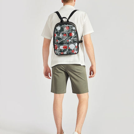 CREATIVE RED AND BLACK SWIRLS CREATED BY FLIPSTYLEZ Classic Faux Leather Backpack