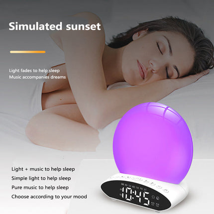 Wake-up Light Can Simulate Sunrise Sunset Time Projection Night Light Music Alarm Clock