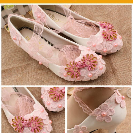 Low Heel Plus Size Women's Shoes Bridal Shoes