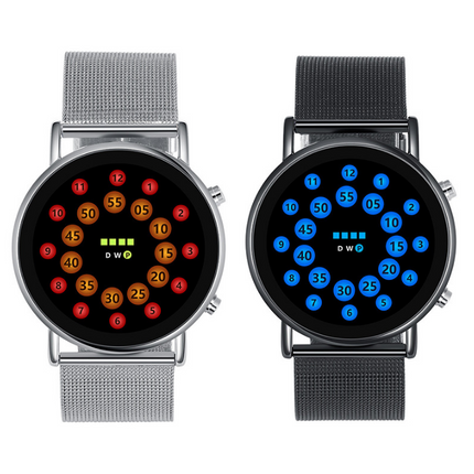 Fashionable Lightweight Mesh Belt LED Ball Watch