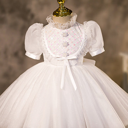 Western Style Little Flower Girl Wedding Dress With Tutu Skirt