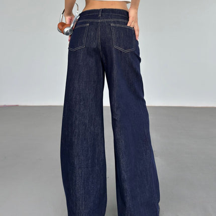 Fashion American Retro Wide Leg Jeans For Women