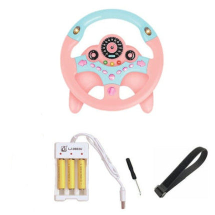 Sound and light  toy simulation steering wheel