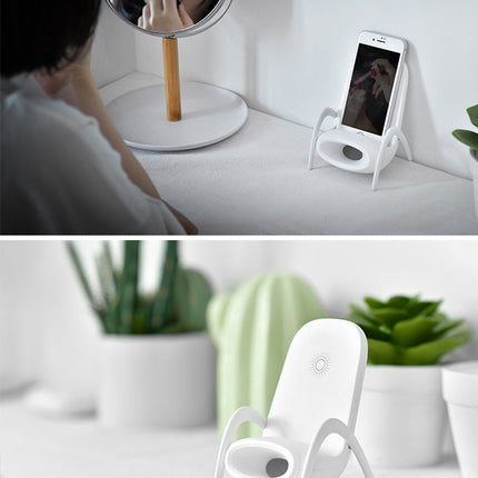 Creative Chair Amplifier Wireless Charger Suitable For Apple Android Phone Fast Charging Amplifier Bracket