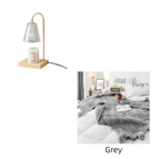 Clear glass and blankets / Solid wood base / US