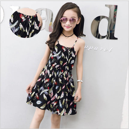 New tie dye layered cute Summer cotton silk dress floral dress for girls