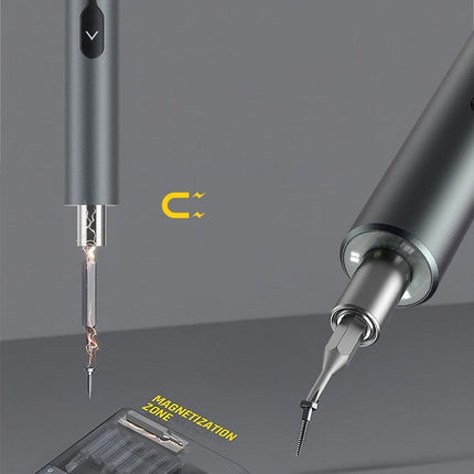 Transparent Gray Box Rechargeable Demounter Screwdriver Set