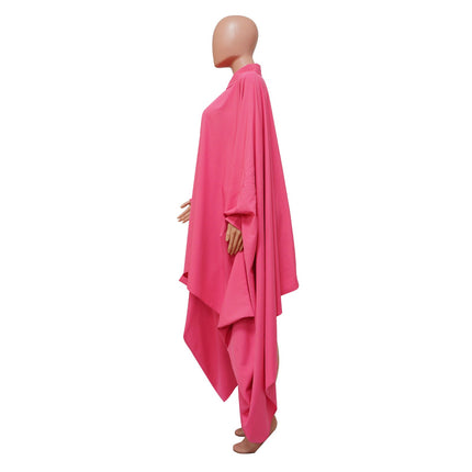 Plus Size Blouse Irregular Batwing Sleeve Dress