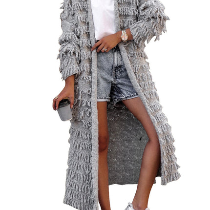 Women's Clothing Tassel Knitted Coat