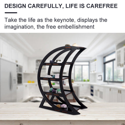 Crescent-shaped Table Decorative Shelf