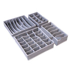 Grey and white edging / Set of4