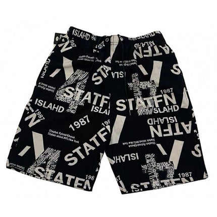 Summer Beach Pants Men's Loose Casual Fifth Pants Ice Silk High Elasticity Quick-drying