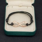 Rose goldblack rope