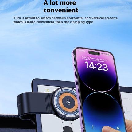 Large Screen Dashboard Bending Magnetic Suction Wireless Charger On-board Bracket