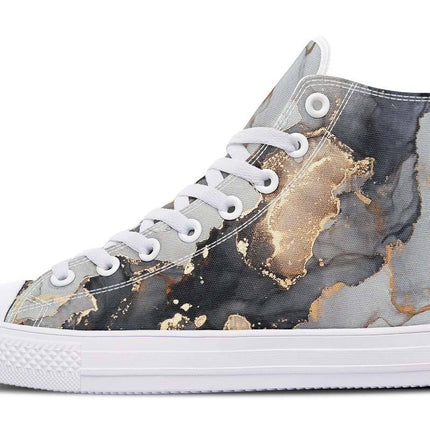 Printed Couple High Top Canvas Shoes