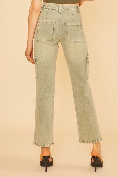 Annie Wear Straight Leg Jeans with Cargo Pockets #2