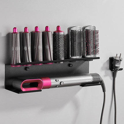 Curling Rod Storage Rack Free Punch Wall-mounted