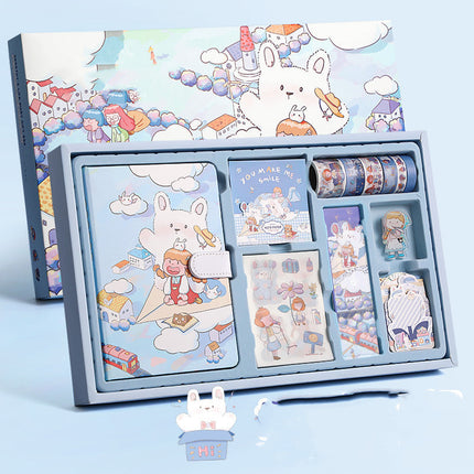 Cartoon Girl Cute Hand Account Material Gift Box