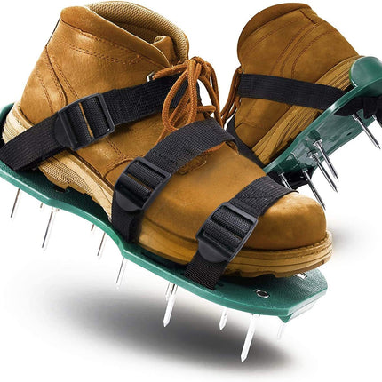 Lawn Aerator Shoes, Metal Spike Sandals For Aerating Lawn Soil, One-Size-Fits-All, Pre-Assembled Grass Aerator Tools For Yard Lawn