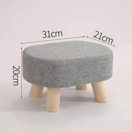 Nordic Solid Wood Household Fabric Bench And Coffee Table Stool