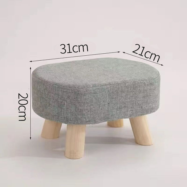 Nordic Solid Wood Household Fabric Bench And Coffee Table Stool
