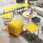 Yellow PU / Sponge cushion 36X36X38CM