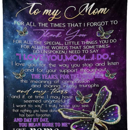 Personalized Soft Blanket With Name For My Mother