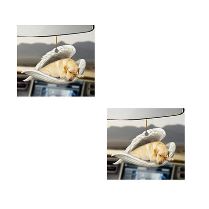 Car Pendant Sleeping Dog Angel Home Decor Acrylic Showcase Hanging Ornaments For Doors