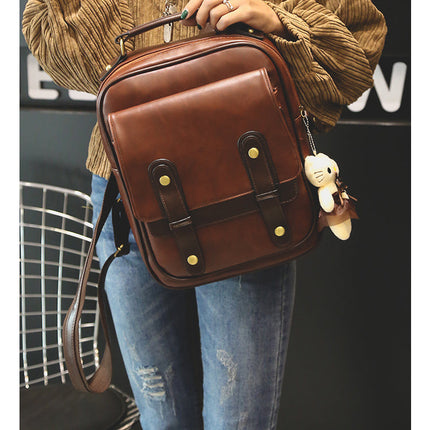 Women''s Bag Retro British Backpack  Student Schoolbag Pu Campus