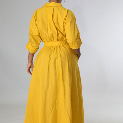 Casual Long Sleeve Plus Size Women's Shirt