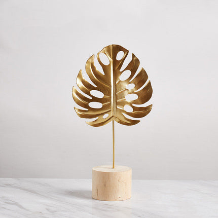 Iron Terrazzo Leaf Style Table Top Decoration
