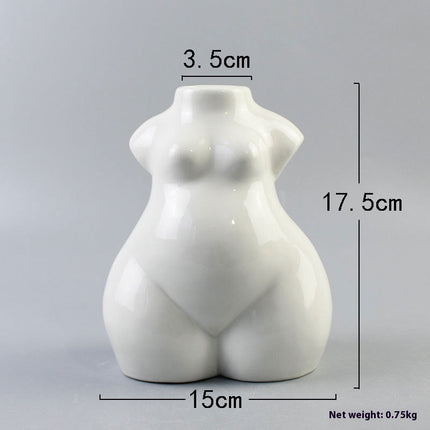 European-style Simple Fat Woman Body Art Ceramic Vase