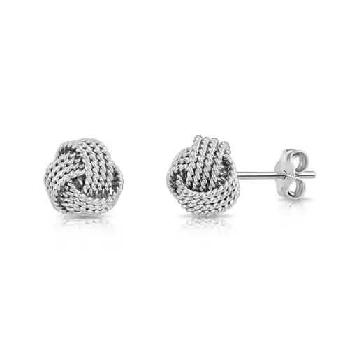 925 Silver Love Nut Stud Earrings