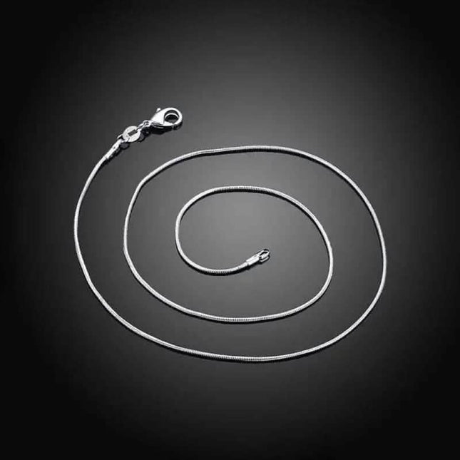 925 Sterling Silver 1mm Necklace Chain