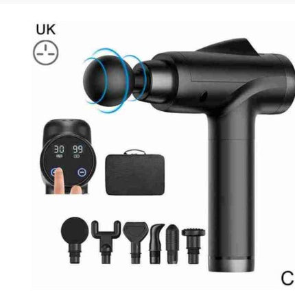 LCD Massage Fascia Gun Slimming Body Muscle Relaxation Back Muscle Deep Shoulder Massager Tissue Foot For Neck Vibration Le K6J0
