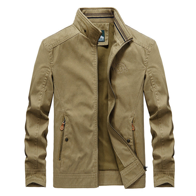 New Men's Casual Jacket Plus Size Stand Collar