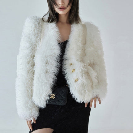 Lamb Wool Coat Women's Clothing