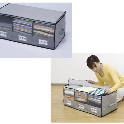 Bamboo charcoal non-woven clothes storage box