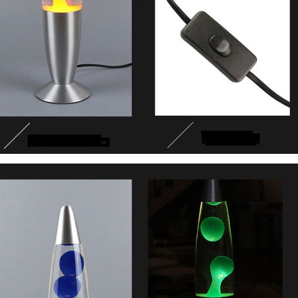 COOL RED Metal Bottom Wax Volcano Lava Lamp
