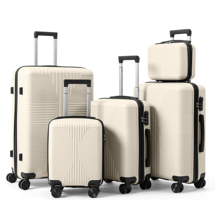 5-Piece Lightweight Luggage Set with Lock – 12/16/20/24/28 Inch