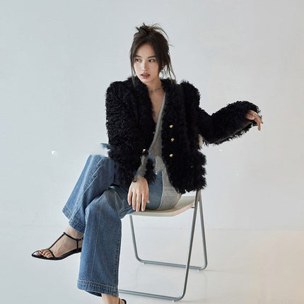 Lamb Wool Coat Women's Clothing