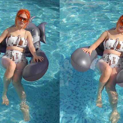 Water With Net Inflatable Seat Hammock Thickened Animal Style Floating Deck Chair