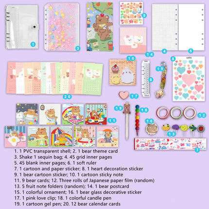 Girl's Loose-leaf Transparent Hand Book Gift Box