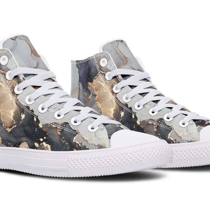 Printed Couple High Top Canvas Shoes