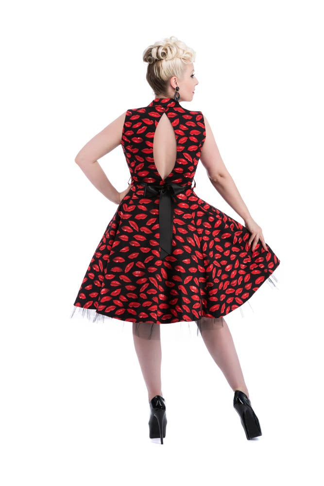 9625 Black Sweet Kisses Swing Dress