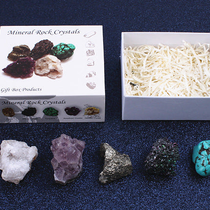 Natural crystal ore mineral gift box